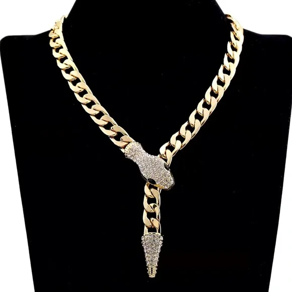 ✨Chunky Snake Cuban Lariat Necklace✨ - Picture 5 of 5
